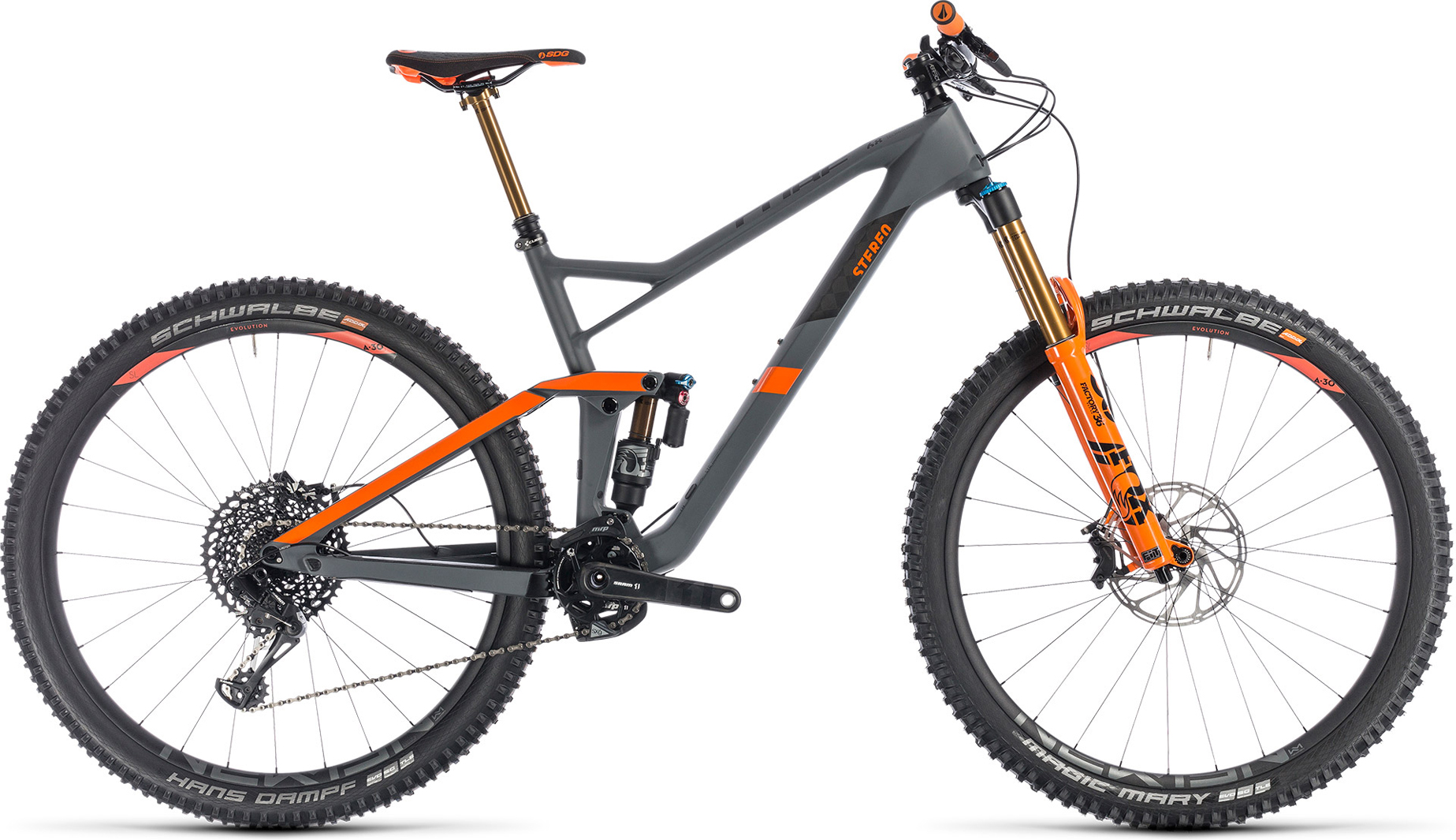 VTT Cube 2019 Stereo 150 C:68 TM 29 grey´n´orange
