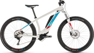 VTT électrique Cube 2019 Access Hybrid Pro 500 white´n´blue