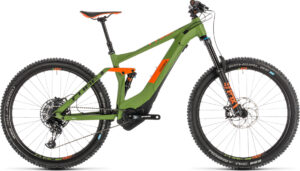 VTT électrique Cube 2019 Stereo Hybrid 140 Race 500 27.5 green´n´orange